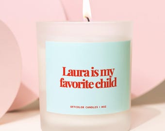 Regalo personalizado para mamá, regalos de cumpleaños, velas divertidas, hija favorita, regalo personalizado para el día de la madre, regalo favorito de mamá