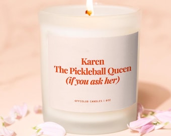 Custom Pickleball Gifts, Funny Candles, Funny Gifts, Pickleball Gifts for Women, Pickel Ball, Gag Gift, Pickleball Legend