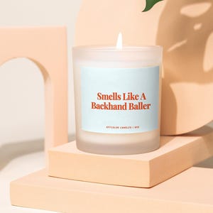 Backhand Baller, Tennis Gifts, Funny Candles, Funny Gifts, Gift for Mom, Birthday Gifts, Coach Gift, Tennis Mom, Tennis Dad, Tennis Birthday