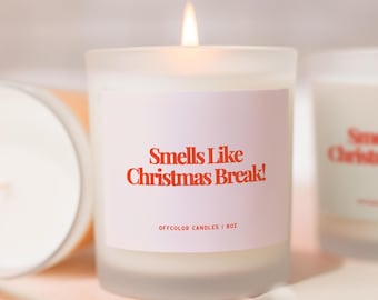 クリスマス休暇の香り、先生への感謝の贈り物、先生へのクリスマスプレゼント、面白いキャンドルギフト、先生への感謝、幼稚園の先生
