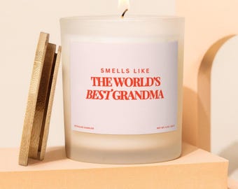 World's Best Grandma Gifts, Funny Candle Gift for Grandma, Mothers Day Gifts from Grandkids, Cool Grandma Club, New Grandma Gift for Her
