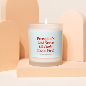 Preceptors Last Nerve, Nursing Student gift for Nurse Preceptor, Nursing School Grad, Nurse Graduation Gift for Her, Funny Candle Gift