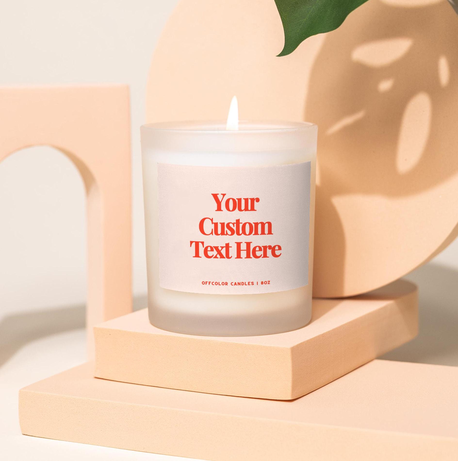 Custom Candle, Blank Label Candle, Private Label Candle, Custom Logo, Personalized Candle, Gift for Her, Best Friend Gift, Funny Candles