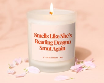 Dragon Smut, Bookish Candles, Fantasy Book Lover Gift Box, Bookish Merch, Smutty Gifts, Smells Like Candle, Gift for Her