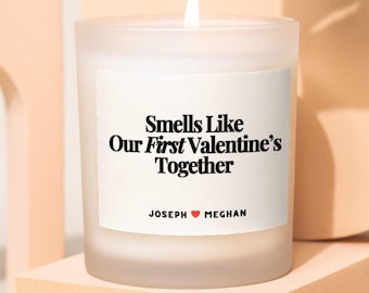 First Valentines Day, Personalized Couples Gift, Valentines Candle Gift for Him, Couples Valentine Gift, Meaningful Valentines, Gift for Her