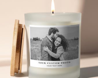 Custom Photo Candle, Bridesmaid Proposal, Personalized Candle, Birthday Gift, Custom Photo Gift, Anniversary Gift, Engagement, Graduation