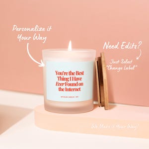 Best Thing on the Internet Candle, Anniversary Gift for him, Long Distance Relationship Gifts, First Anniversary Gift for Boyfriend image 2