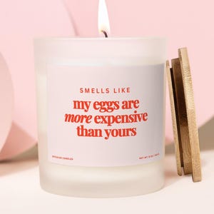 Regalo divertido de FIV para tu mejor amiga, regalos de fertilidad, regalo para el día de la transferencia embrionaria, regalo de extracción de óvulos para ella, regalo divertido de vela para futura mamá