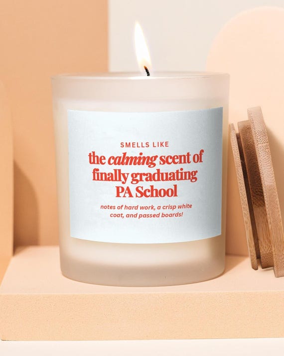 PA Gift Badass Future PA Candle Physician Assistant Gift Doctor Funny Unique Handmade Present For Medical Students, PA Graduation Gift