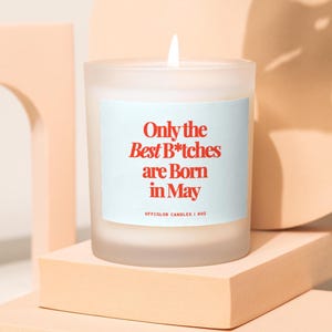 Funny May Birthday Candle Gift for Best Friend, Zodiac Candle Gift for Her, Birthday Party Decor, 21st Birthday, Personalized Gift