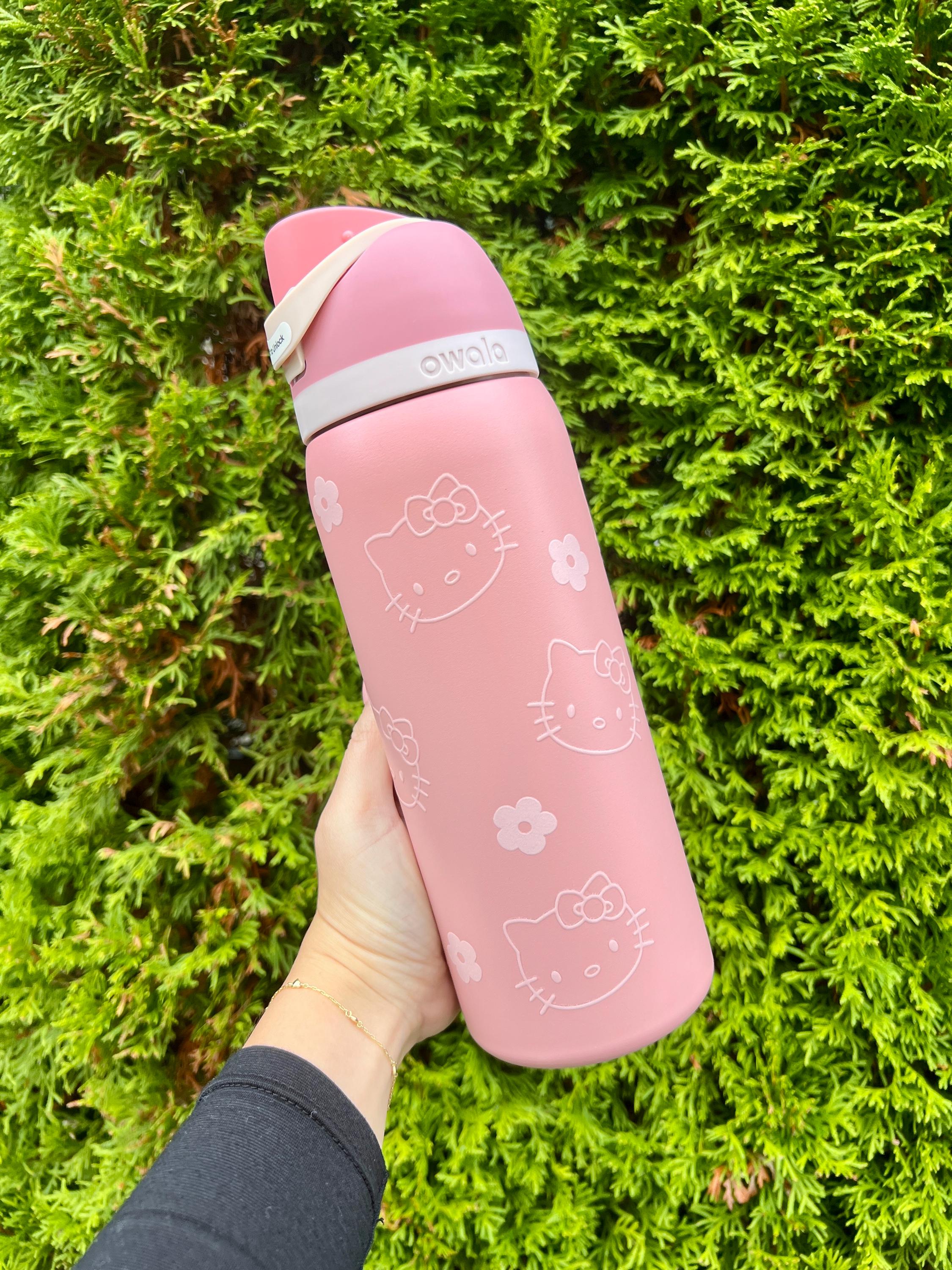 HK Owala 32oz Pink Water Bottle, Sanrio Inspired Hello Kitty