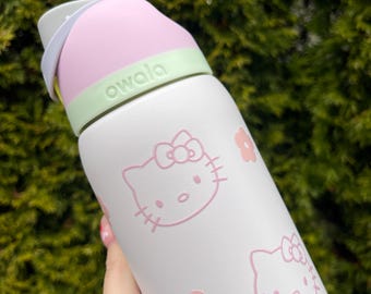 HK Owala 32oz Pink Water Bottle, Sanrio Inspired Hello Kitty