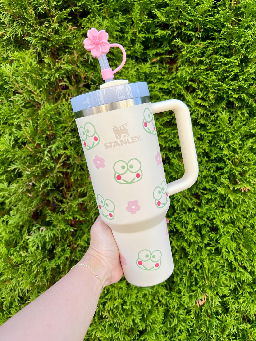 SANRIO バニー&ラッティキャンドルスタンド Keroppi Stanley/hydroflask 40oz Cup, Permanent Decals, Sanrio
