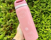 HK Owala 32oz Pink Water Bottle, Sanrio Inspired Hello Kitty