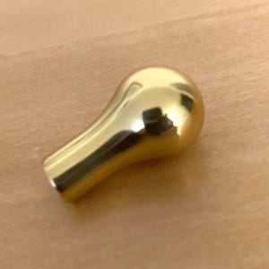 Beautifully crafted replica McCobb mid-century modern RYAN teardrop drawer pull - Polished Brass finish