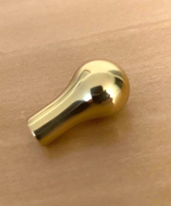 Beautifully crafted replica McCobb mid-century modern RYAN teardrop drawer pull - Polished Brass finish