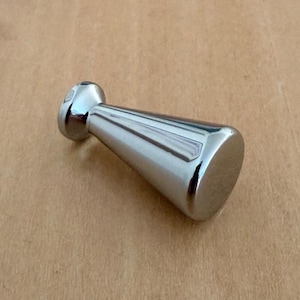 Beautifully crafted nickel plated brass replica of Paul McCobb mid-century modern drawer pulls