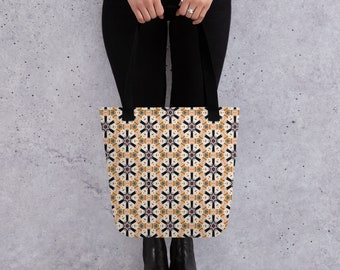 Sunshine Blue Geometric Tote Bag