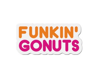 Funkin Gonuts Die Cut Magnets - Coffee & Music Lover's Delight - Quirky Kitchen Decor