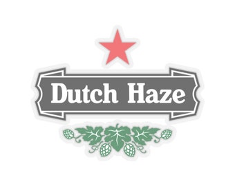Dutch Haze Cannabis Sticker - Premium Quality Vinyl Decal for Weed Enthusiasts - Kiss-Cut Stickers