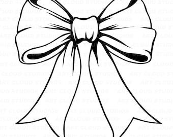 Ribbon coquette Bow SVG, Ribbon SVG, Bow svg, Girlie Hair bow svg, coquette ribbon SVG, Hand Drawn Bow Clip Art, Unlimited Commercial Use.
