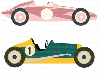 Race Car SVG Cut Files, Sports Car Silhouette Clipart, Car SVG, Retro Car PNG, Racer Bundle, Digital Download, Commercial Use