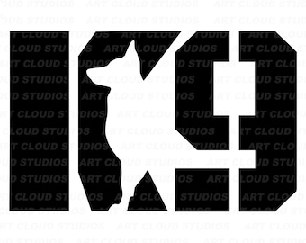 K9 Police Dog SVG, German Shepard Png, Cut Files, Silhouette Digital Download Clipart Laser, Unlimited Commercial Use.