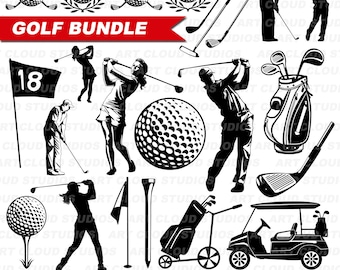 Golf SVG, Golf SVG Bundle, Golf monogram svg, Golf Clipart, Golf PNG, Golf club svg, Golf ball svg, Cut files, Golf Silhouette, Golfing Jpeg