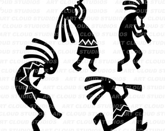Kokopelli SVG Cut Files, Kokopelli Silhouette PNG, Indian SVG, Native Svg, Digital Download, Clipart Jpeg, Commercial Use, Kokopelli Bundle