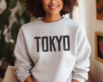Tokyo Graphic Sweatshirt, Vintage-Inspired Unisex Crewneck, Japanese Streetwear, Soft Cotton Pullover, Relaxed Fit, Japan Travel Gift