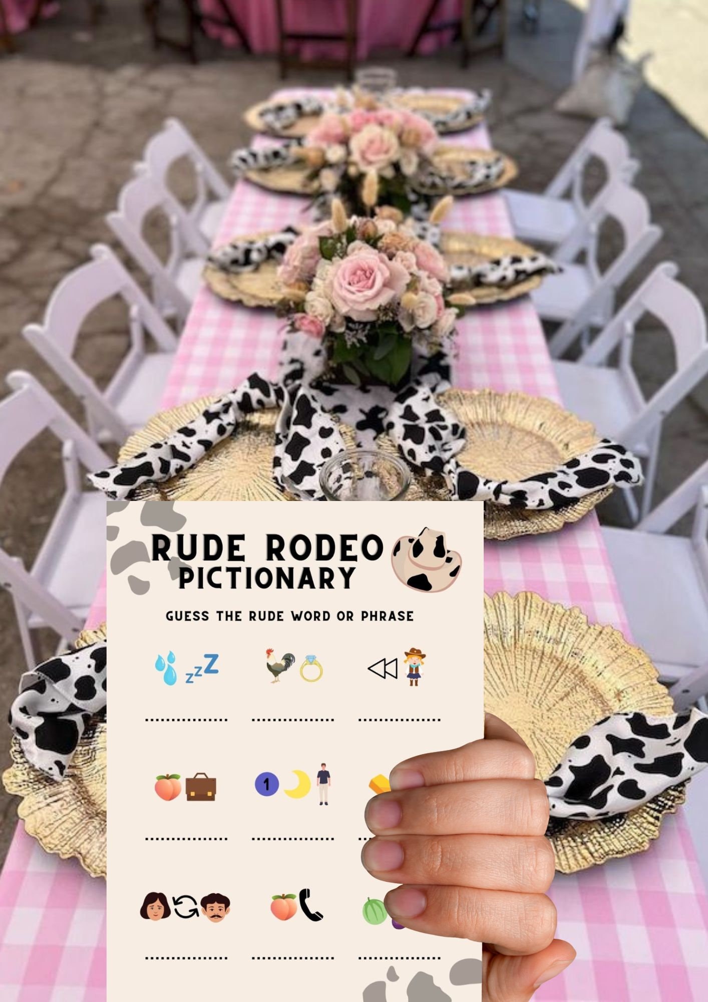 Rude Rodeo Pictionary- Hen Party Games - Bachelorette Party - Last ...