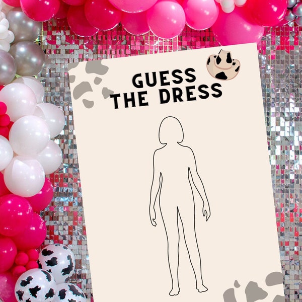 Guess the Dress - Hen Party Games - Bachelorette Party - Last Rodeo Theme -  Digital Download - Cowgirl Theme