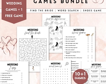 Juegos de mesa para bodas, Juegos de recepción de bodas, Juegos de bodas para romper el hielo, Paquete de juegos de bodas, Actividades de bodas, Crucigrama de invitados a bodas