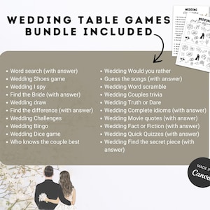 wedding games for reception