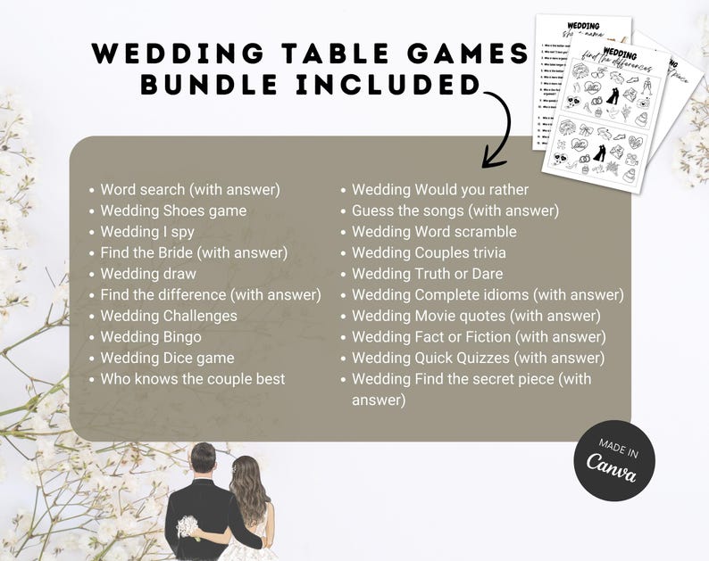 wedding games for reception