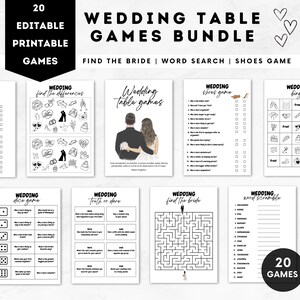 Wedding Table Games. Wedding Reception Games. Wedding Game Bundle. Wedding Activities. Wedding Guest Crossword. Ice Breaker Wedding Games.