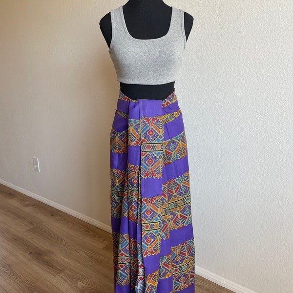 Malong sarong purple violet premium quality fabric summer maxi dress skirt beach wear cover up one size geometric pattern unisex blanket rug