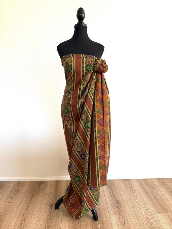 Geometric Brown Malong Sarong: Filipino Boho Wrap Skirt Dress - Etsy Canada
