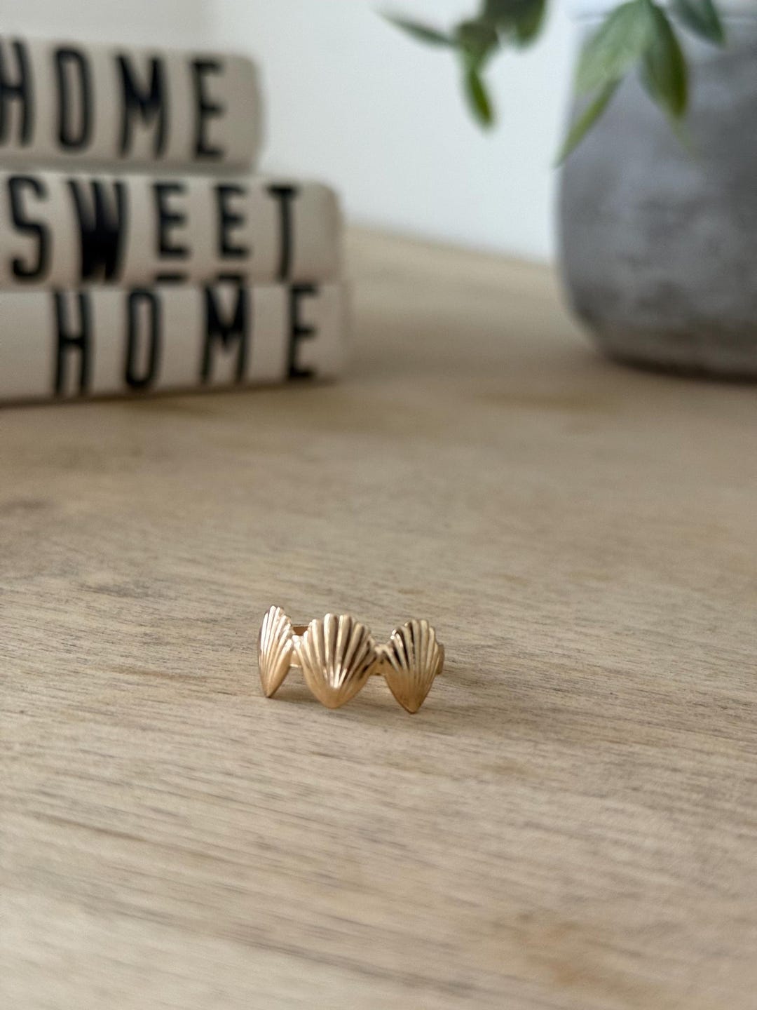 Ring Gold Seashell Shaped Gift for Her Beach Summer Spring Accessories ...