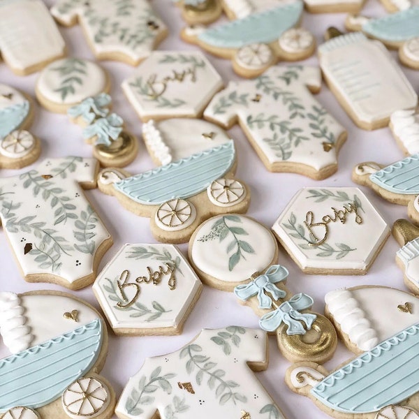 Baby Shower Sugar Cookies - Customizable (1 dozen)