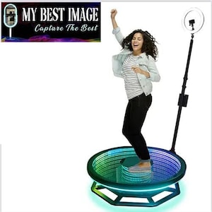 Glass 360 Booth | Rotating Glass 360 Booth Display Stand | Collectibles Showcase Case | Retail Display Cabinet