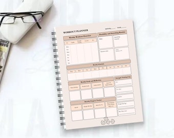 Workout Planner Notebook | Fitness Log Book | Exercise Journal| Goal Setting Tracker |Gym Agenda