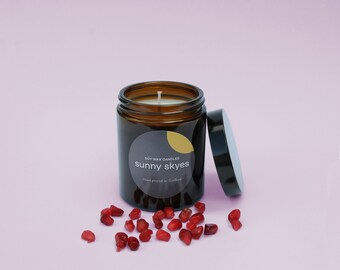 Pomegranate Noir - Scented Soy Wax Jar Candle Hand Poured in Scotland