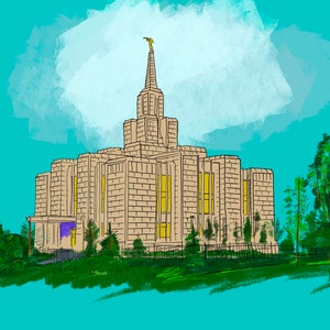LDS Calgary Temple Modern Digital Download