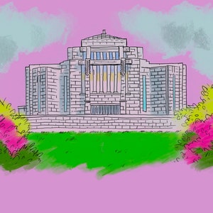 LDS Cardston Temple Modern Digital Download