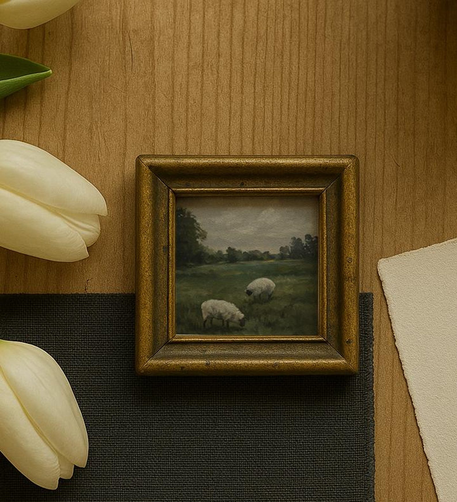 Originally Painted Sheep Fine Art Print 5x7 Inches