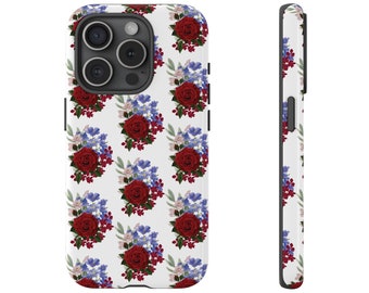 Slim Phone Case | Floral Rose Collection | Pattern v1| iPhone 15 14 13 12 11 Pro Max| Samsung Galaxy S22 S23 S24 Ultra| Google Pixel 7 8 Pro