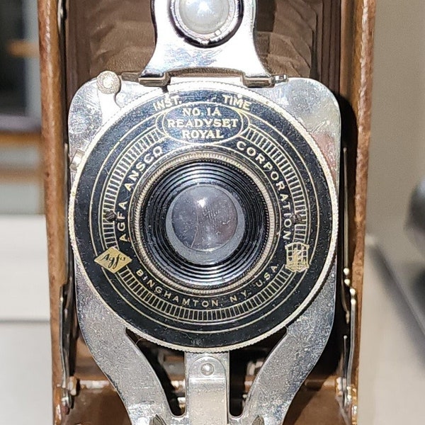 Vintage Agfa Ansco No. 1A Readyset Royal, Brown/Ostrich - circa 1928-1929