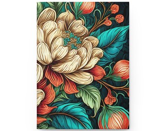 Floral Pattern Hardcover Journal Matte