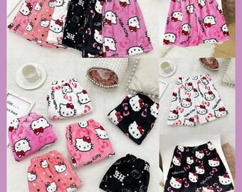 Short de pyjama Hello Kitty - Cadeau parfait pour elle/un couple